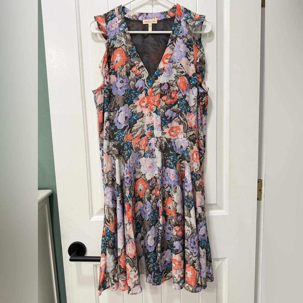 Rebecca Taylor Multicolor Floral Midi Dress